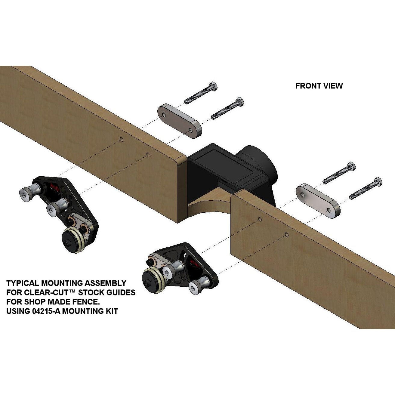 Shop Made Fence Mounting Kit for Clear-Cut Stock Guides